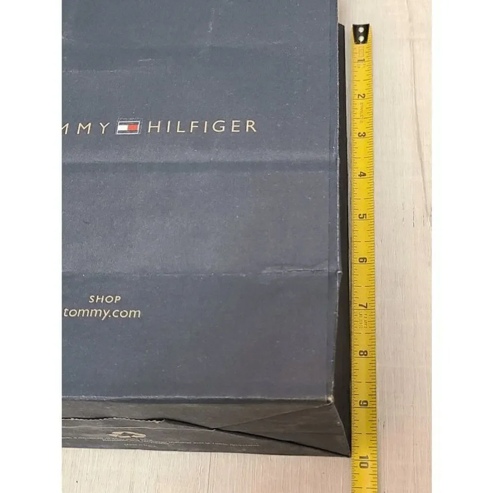 TOMMY HILFIGER Empty Paper Shopping Gift Bag w/Tissues Size 8 x 10 x 4,5